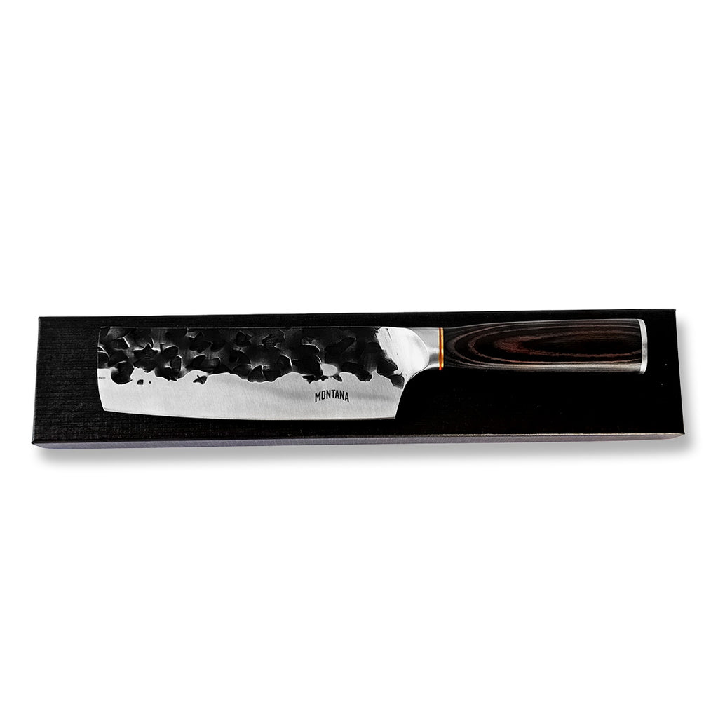 Cuchillo Nakiri 17 Cm Forjado En Acero Inox De Alto Carbono