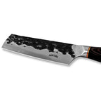 Cuchillo Nakiri 17 Cm Forjado En Acero Inox De Alto Carbono