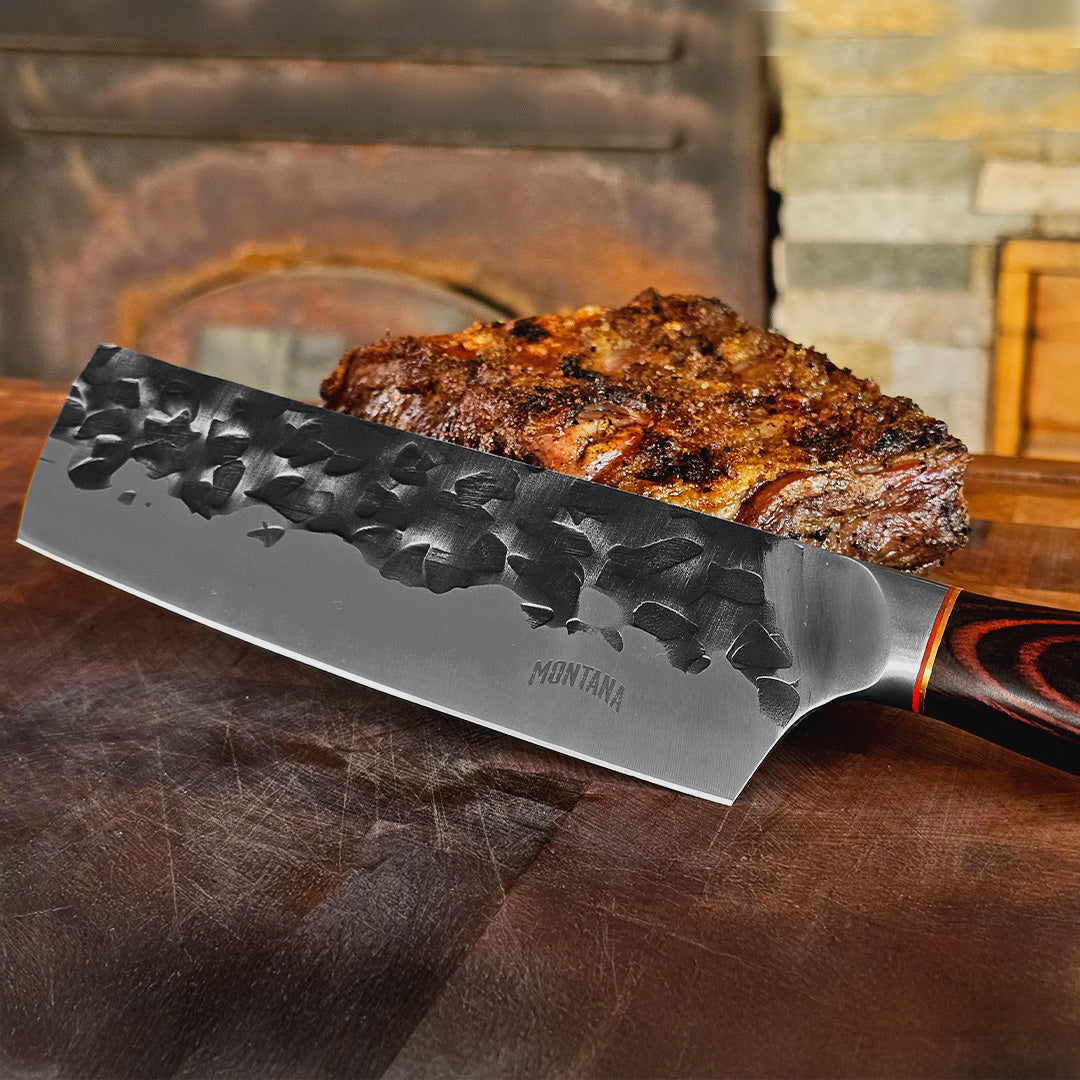 Cuchillo Nakiri 17 Cm Forjado En Acero Inox De Alto Carbono