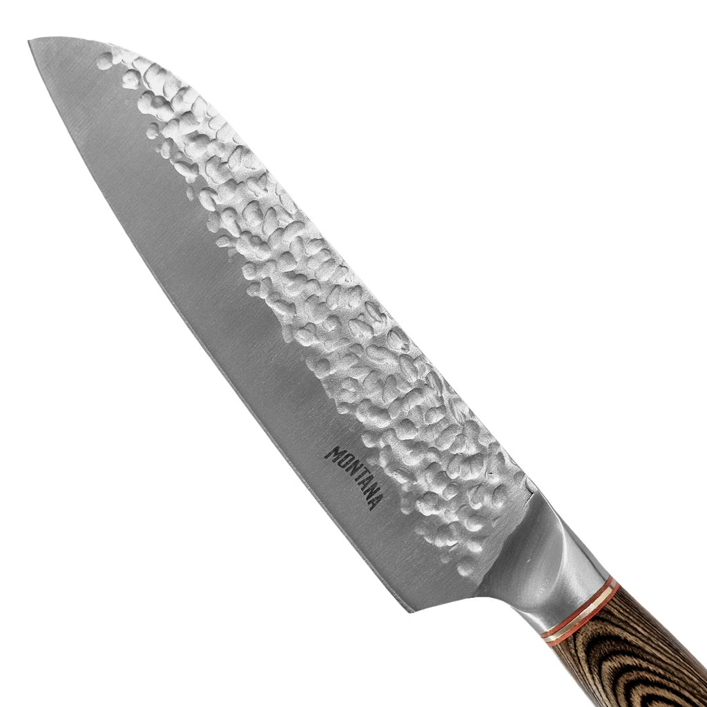 Cuchillo Santoku 18 Cm Forjado En Acero Inox De Alto Carbono