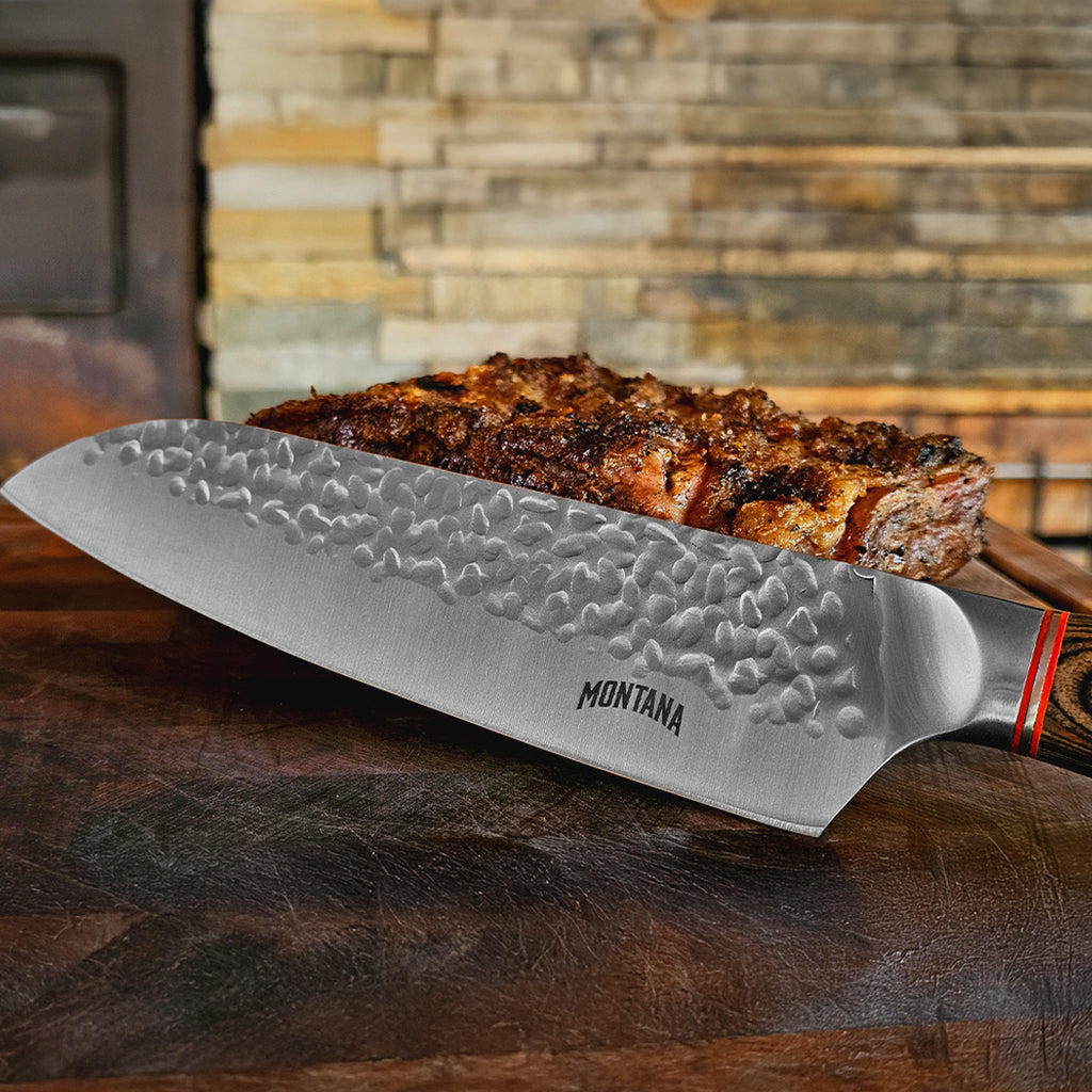 Cuchillo Santoku 18 Cm Forjado En Acero Inox De Alto Carbono