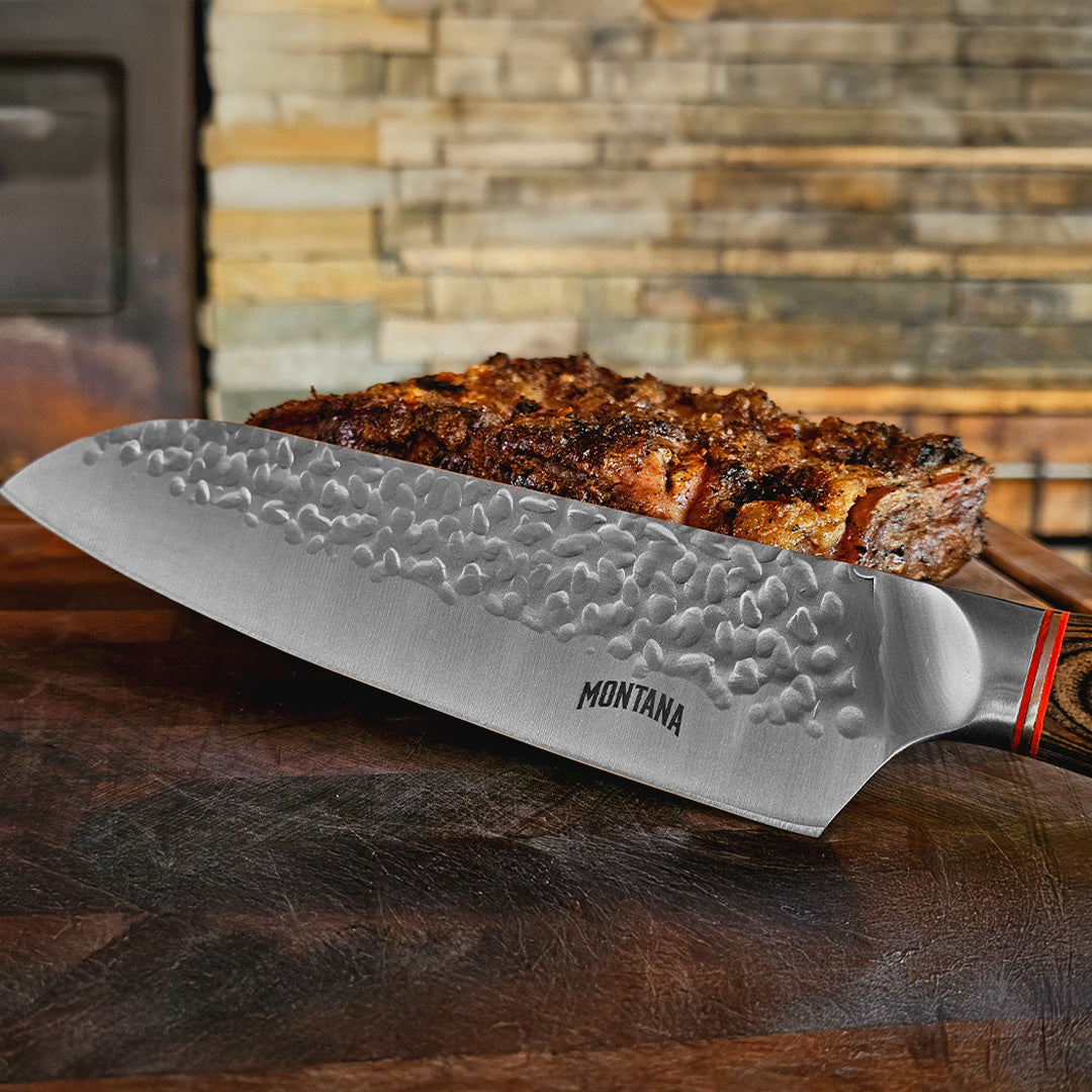 Cuchillo Santoku 18 Cm Forjado En Acero Inox De Alto Carbono