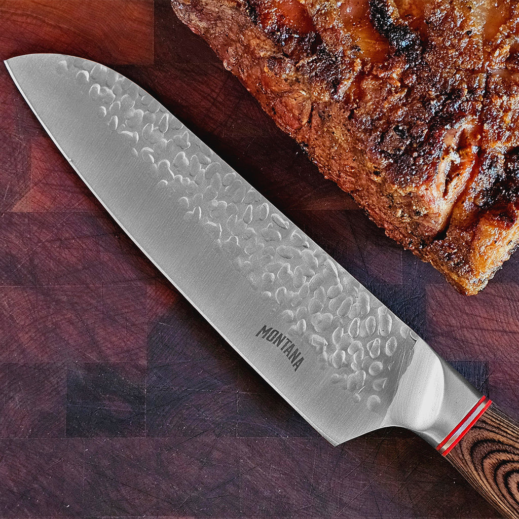 Cuchillo Santoku 18 Cm Forjado En Acero Inox De Alto Carbono