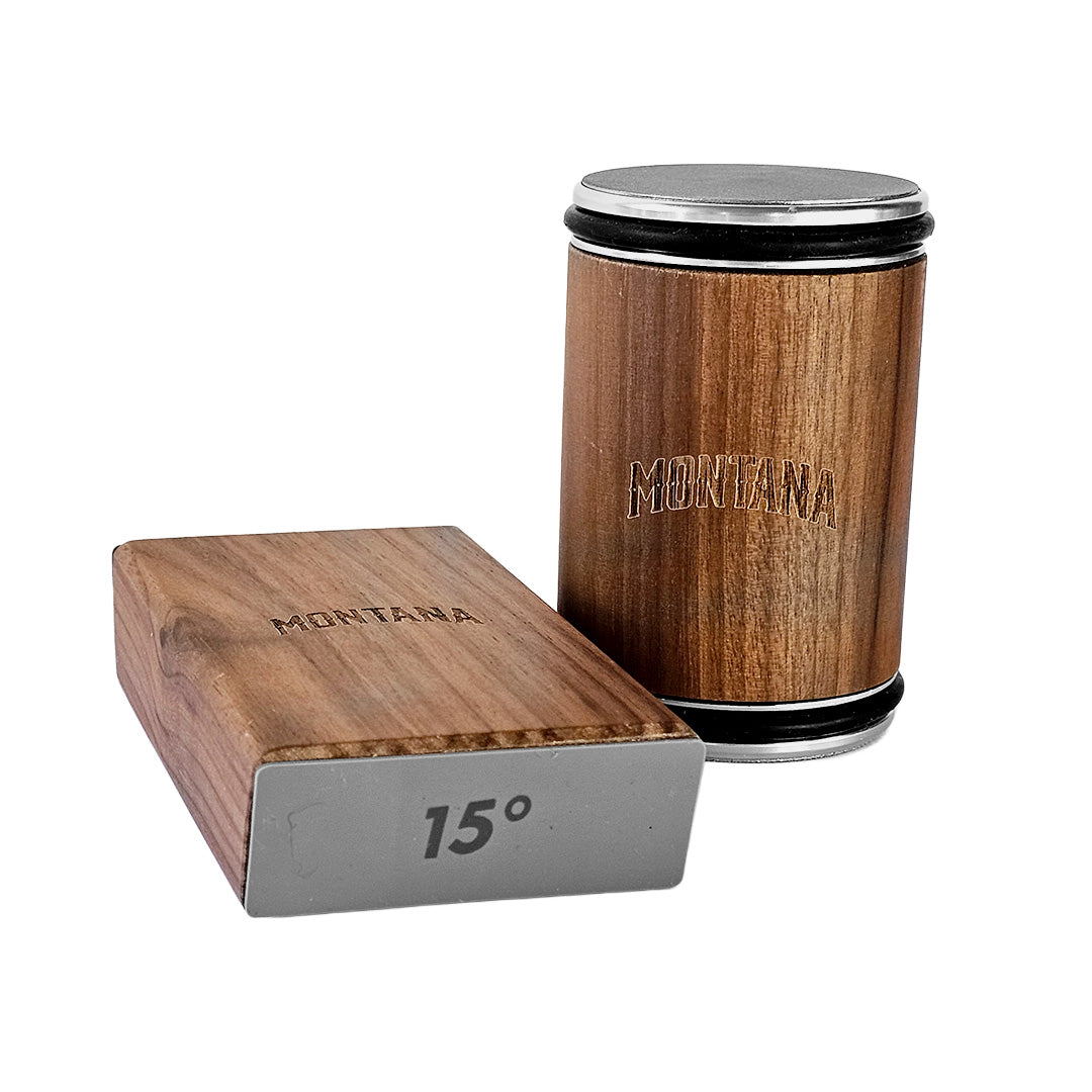 Afilador de Cuchillos Barrel de Nogal Montana