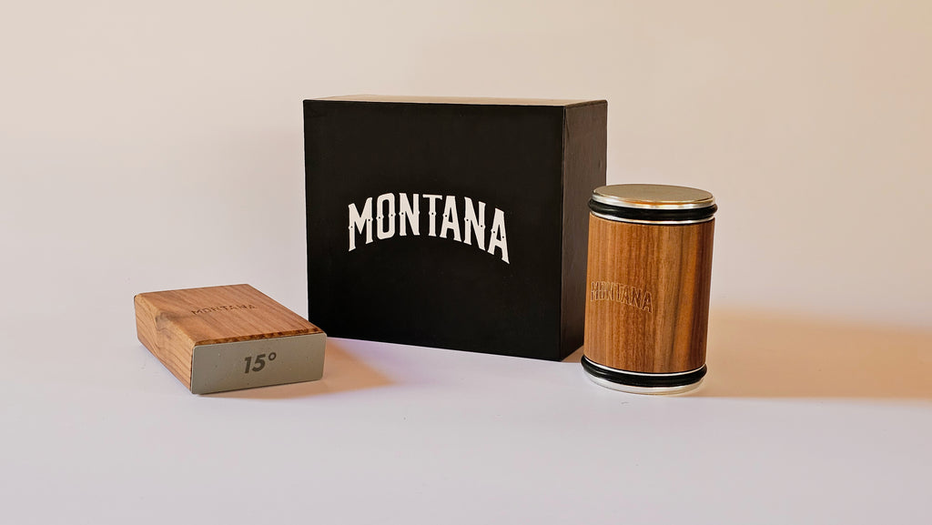 Afilador de Cuchillos Barrel de Nogal Montana