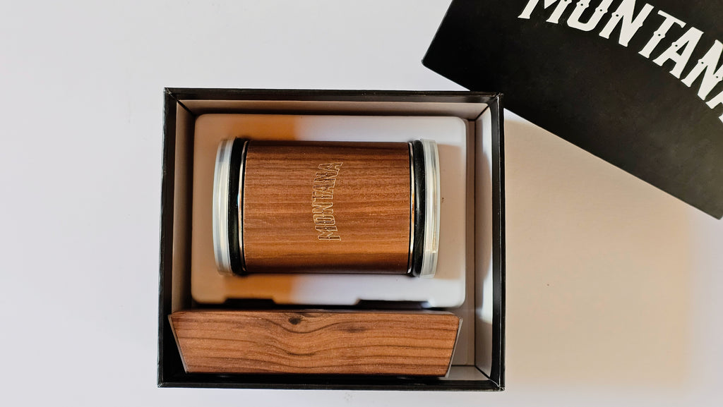 Afilador de Cuchillos Barrel de Nogal Montana