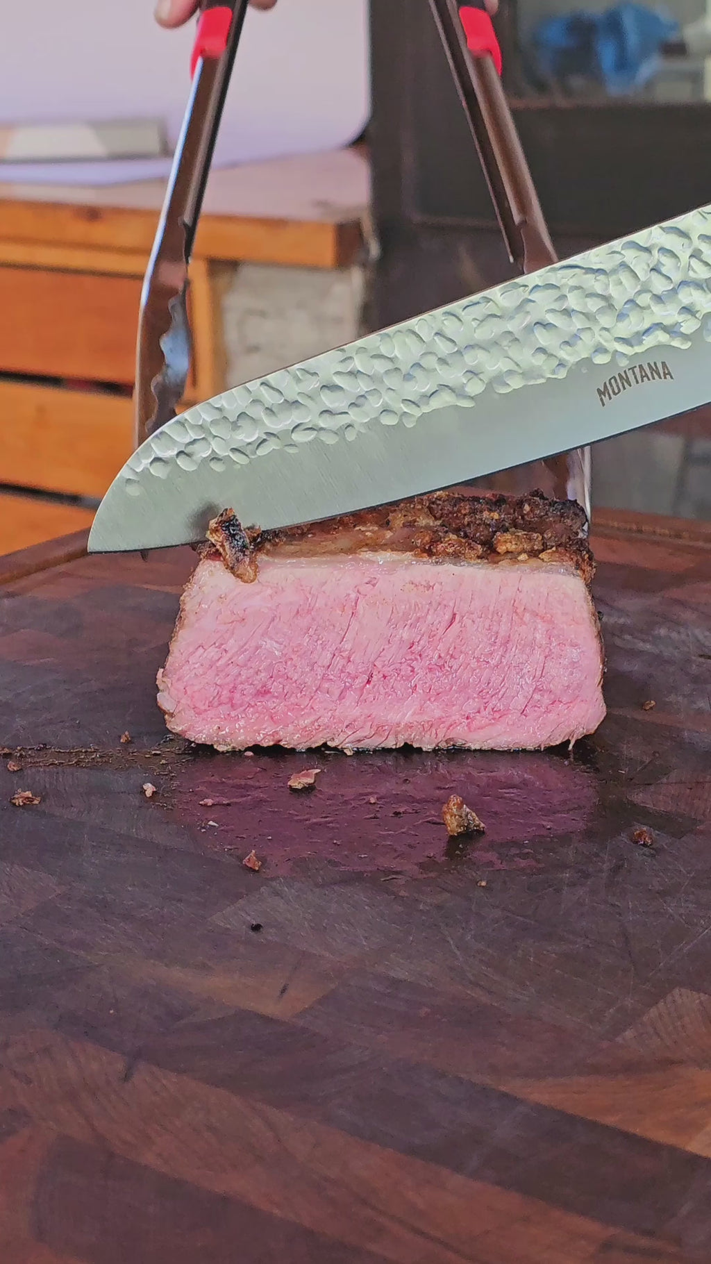 Cuchillo Santoku 18 Cm Forjado En Acero Inox De Alto Carbono